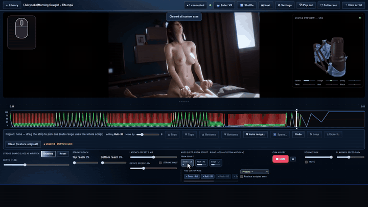 A VR player built in, with full control