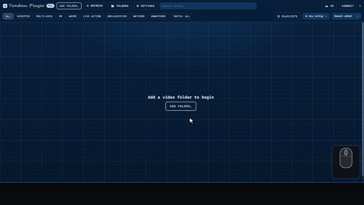 Library with thumbnails, unlimited folders